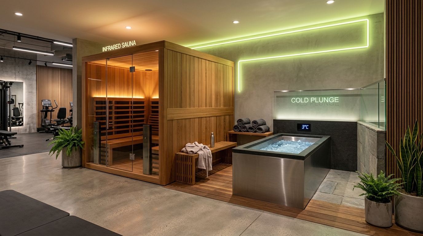 Cold Plunge and Infrared Sauna at ONYX